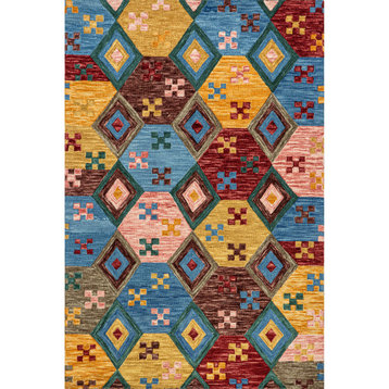 Prabal Gurung x RugsUSA Multi Terai Wool Area Rug, Multicolor 9' x 12'