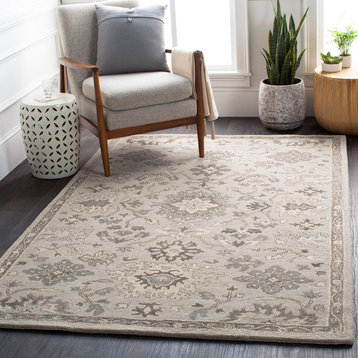 Caesar Traditional Taupe Area Rug, 3'x12'