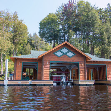 Floating Adirondack Boathouse