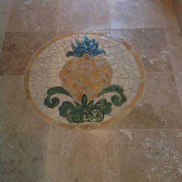 Pineapple Medaillion Floor Insert and PIneapple Tile Rug