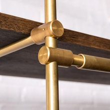 brass shelves