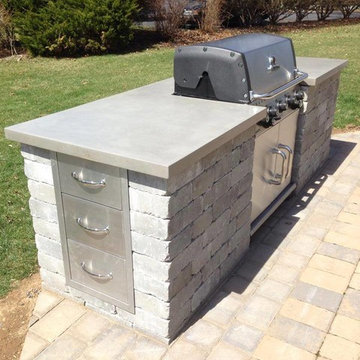 Outdoor grill station
