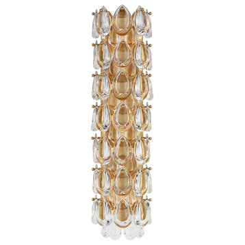 Liscia 22" Sconce in Gild with Crystal