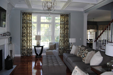 Example of a classic living room design in Boston