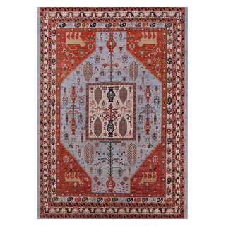 Ahgly Company Indoor Rectangle Mid-Century Modern Area Rugs, 5' x 7', 2 ...