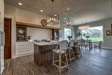 Inspiration for a transitional kitchen remodel in Omaha