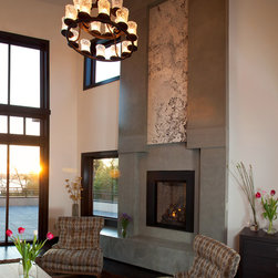 VC Studio Inc. - Concrete Fireplace Surround - Indoor Fireplaces