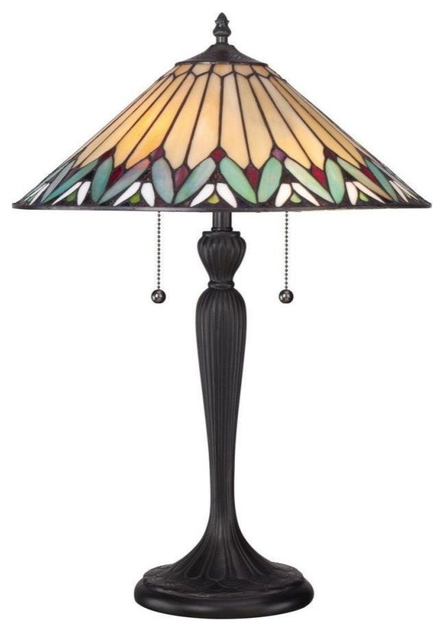 2 Light Table Lamp Tiffany Table Lamp Geometric Style Table Lamps