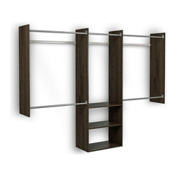 Espresso Deluxe Starter Closet Kit - Closet Organizers
