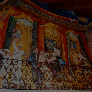 Jim and Tony Mural of New Orleans Mardi Gras