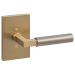 Sure-Loc Hardware - Levanto Dummy Rosette, Satin Brass, Smooth Grip in Nickel - Elevate the appearance of your home with the Levanto Lever series. With the ability to separately customize the finish of the rosette and handle grip, you can find the perfect combination to express your personal style in a bold new way. The Levanto Lever's durable, solid construction and upscale fit and finish will be leaving impressions for years to come.