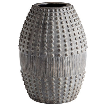 Cyan Design Short Scoria Vase, Gray