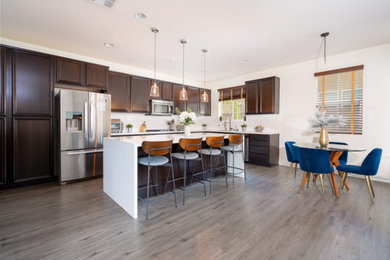 Mid-sized trendy home design photo in San Diego