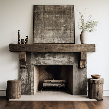 Gorgeous Fireplace Mantels with Wooden Corbels