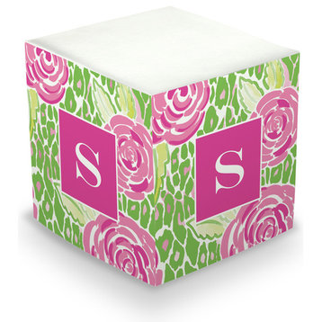 Sticky Memo Cube Mia Pink Single Initial, Letter B