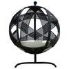 Sphere Swing With Seat Cushion, Neo Golden Brown, Jockey Red