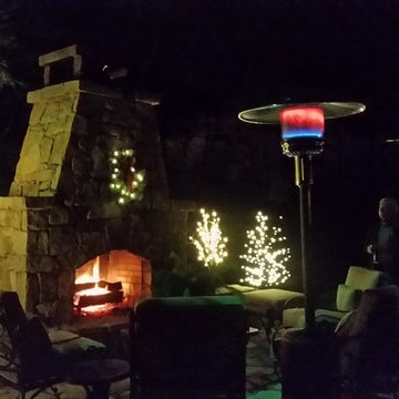 New terrace and fire place
