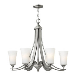 HInkley - Brantley Brushed Nickel 6 Light Small Single Tier - Chandeliers