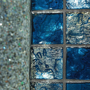 Steel Blue Iridescent Waterline Pool