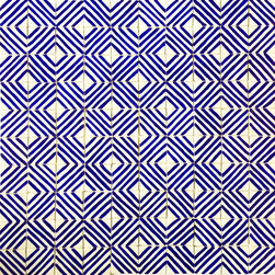 Cobalt Striped Ceramic Tile - Products