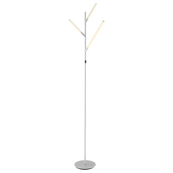 Lite Source LS-83667 Lorant 3 Light 75" Tall LED Tree Floor Lamp - Silver