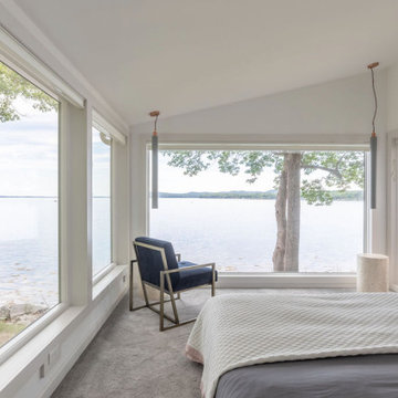 Out-dated camp becomes a stunning waterfront home - Belfast, Maine
