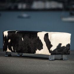 Cowhide Bench Ottomans Made To Order - Footstools And Ottomans