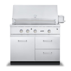Viking 42" Grill Base Cabinet With 2 Drawers, Stainless Steel | VQBO4121SS - Outdoor Grills