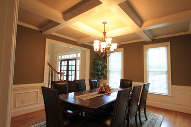 Dining room - transitional dining room idea in Raleigh