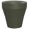 TruDrop Rim Modern Self-Watering Plant Pot, Olive, 18"