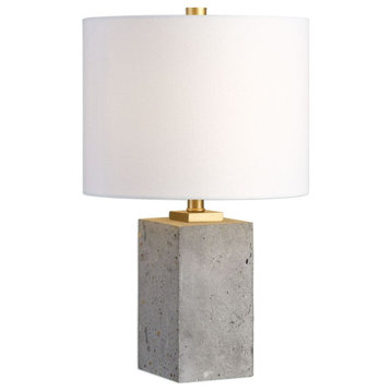 Uttermost Drexel 17" Tall Concrete Block Table Lamp