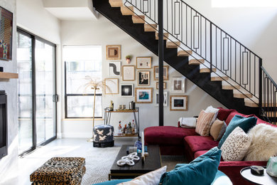 Eclectic living room photo in New Orleans