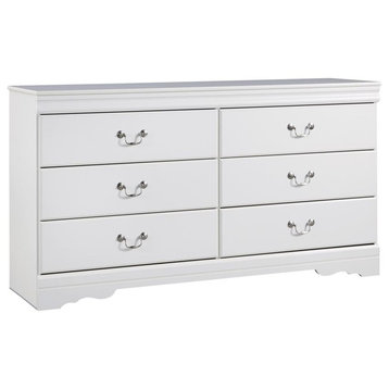 Anarasia 6-Drawer Dresser, White B129-31