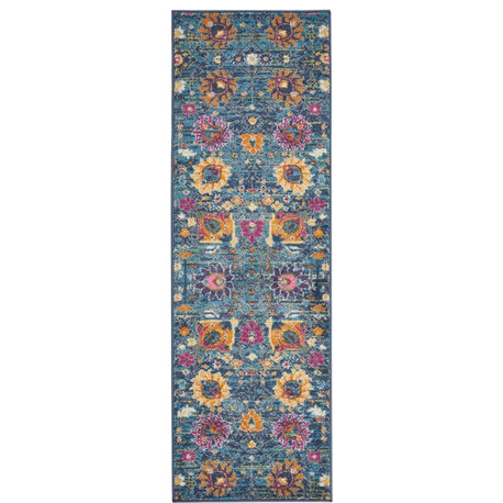 Nourison Passion 1'10" x 6' Denim Bohemian Indoor Area Rug