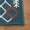 Evette Rios Contemporary Geometric Indoor/Outdoor Rug, Blue/Multicolor 5' x 7'