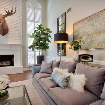Transitional Farmhouse Modern Living Room