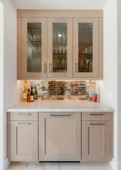Transitional Home Bar by MONTEREY KITCHENS INC.