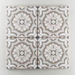 Handpainted: The Mediterranean Collection, Valencia in Neutral Motif - Wall & Floor Tiles