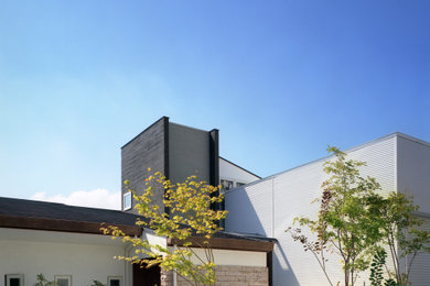 大阪にあるトロピカルスタイルのおしゃれな家の外観の写真