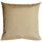 Pillow Decor Ltd. - Pillow Decor - Sunbrella Solid Color Outdoor Pillow, Antique Beige, 20" X 20" - These pillows are made with renowned Sunbrella outdoor fabric. Adds a lush touch to your outdoor decor. Mix and match with other pillows in this series, fantastic stripes & solids in fresh, happy colors! *Pillow dimensions always refer to the pillow cover's width and length while lying flat unstuffed and are rounded up to the nearest whole inch.