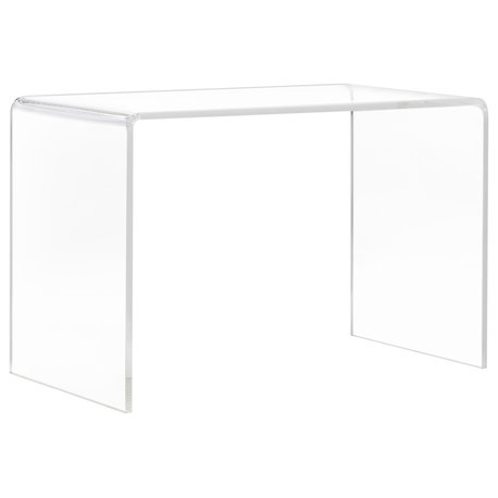 A La Carte Acrylic Office Desk, Clear