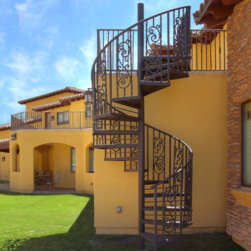 Scrolls Custom Iron Spiral Staircase