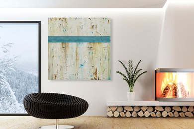Large Modern Beach Seascape Painting on Canvas