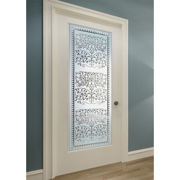 Pantry Door - Victorian Lace - Primed - 24" x 80" - Knob on Right - Pull Open