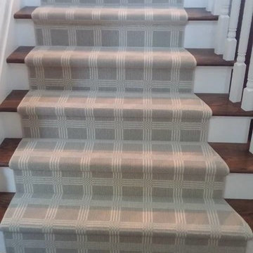 Custom Franklin Lakes Stair Case Woolston Plaid
