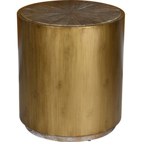 Salsbury End Table Natural, Antique Gold