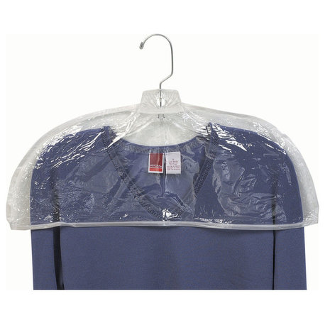 Clear Plastic Men's Shoulder Covers, Box of 12