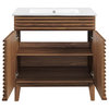 Render 30" Bathroom Vanity Cabinet, Walnut White