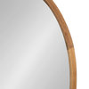 Hogan Oval Framed Wall Mirror, Rustic Brown 24x36