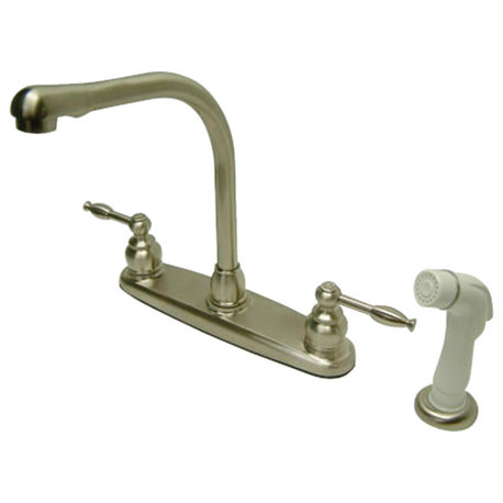 Kingston Brass 8" Centerset Kitchen Faucet, Brushed Nickel